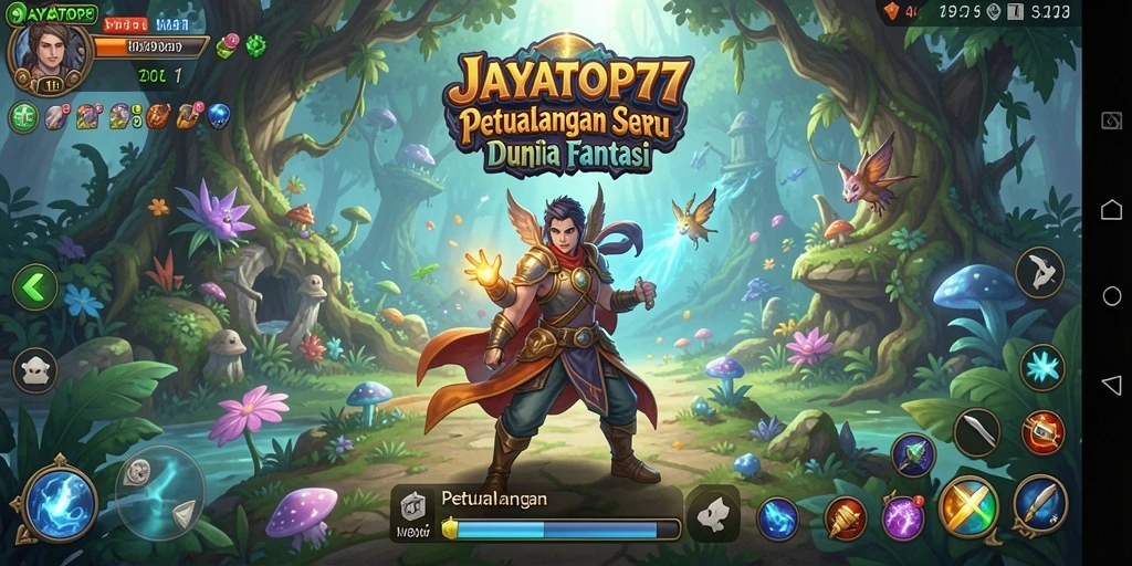 Screenshot menunjukkan dunia penuh warna dari JAYATOP77.