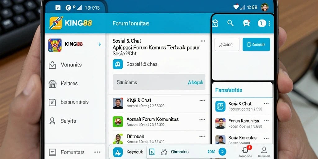 Tampilan antarmuka aplikasi KING88 untuk Forum Komunitas.