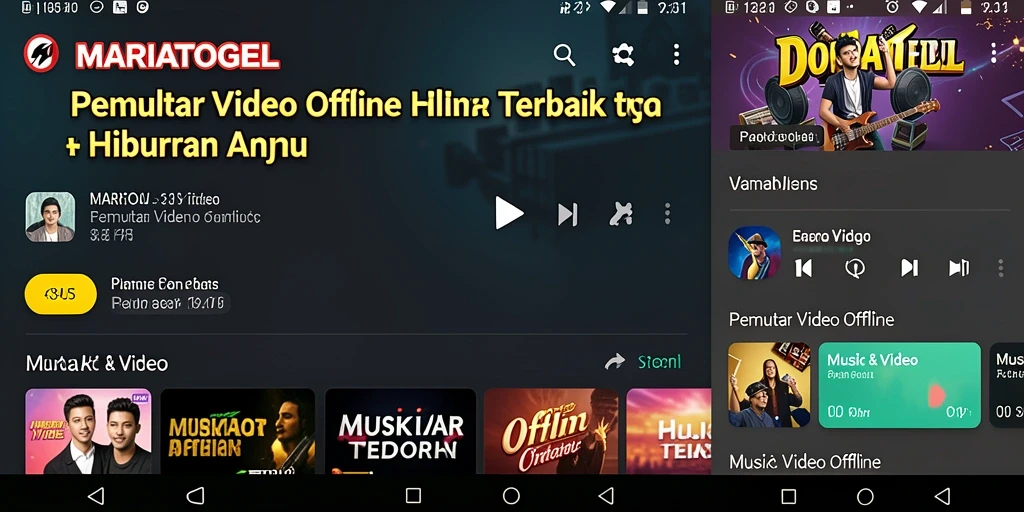 Tampilan antarmuka MARIATOGEL sebagai Pemutar Video Offline yang mudah digunakan.