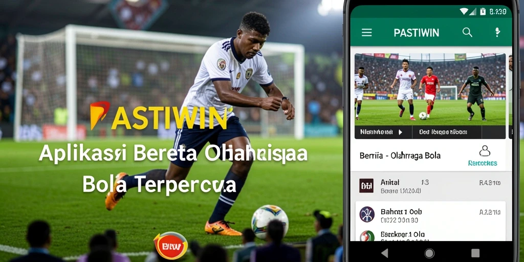 Antarmuka modern PASTIWIN dengan berita dan statistik Olahraga Bola.